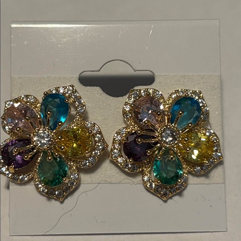 Multicolor Flower Earrings